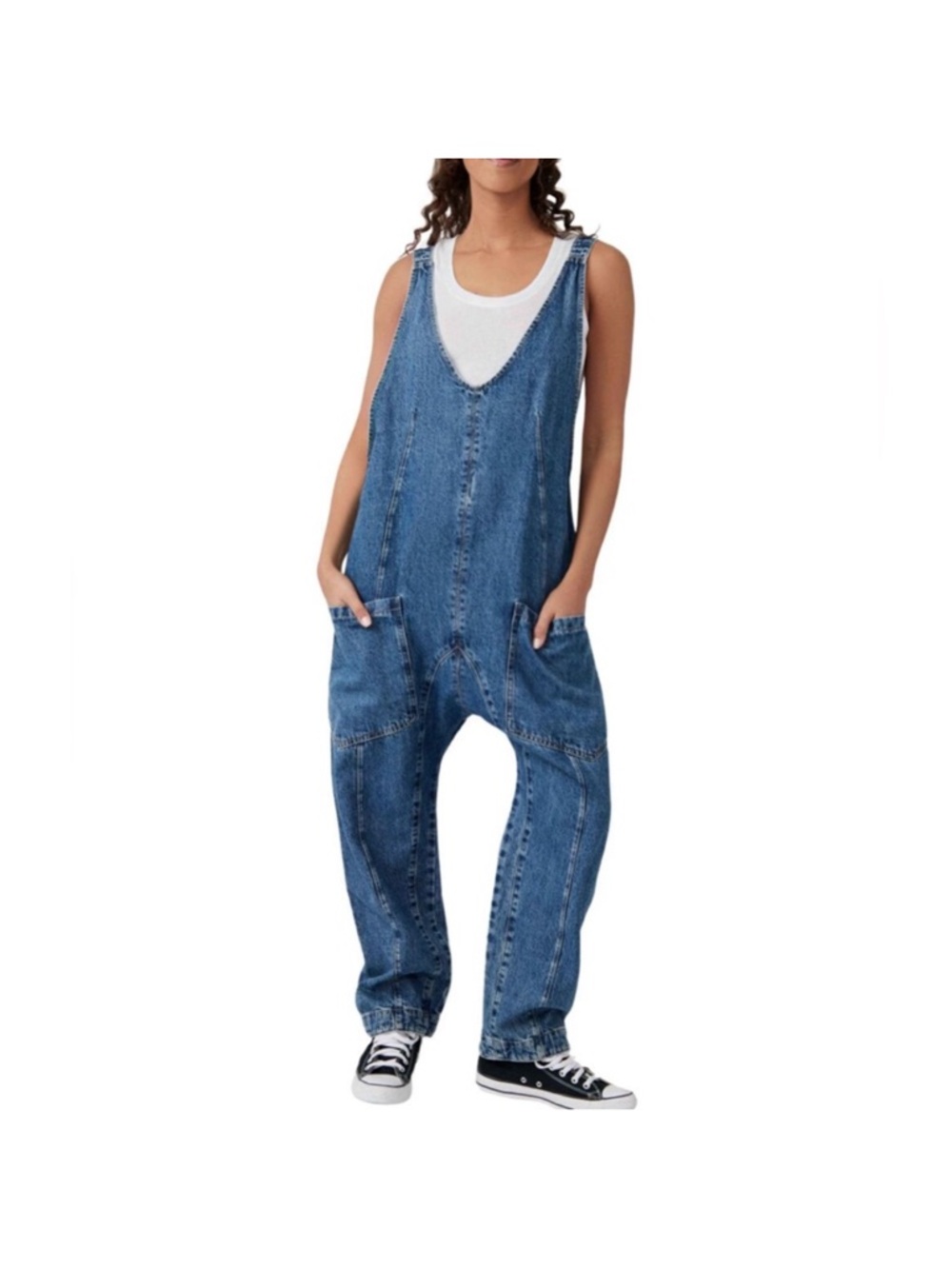 We The Free Free people high roller sapphire blue size Small overalls